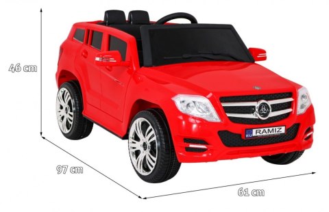 Autko City Rider dla dzieci Czerwony + Pilot + Regulacja kierownicy + Wolny Start + MP3 USB + LED Autko City Rider dla dzieci Czerwony + Pilot + Regulacja kierownicy + Wolny Start + MP3 USB + LED