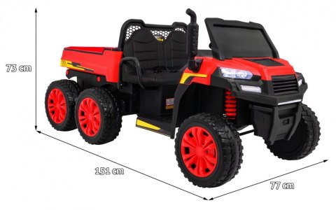 Autko Farmer Truck dla 2 dzieci Czerwony + Napęd 4x4 + Pilot + Kiper + Audio LED Autko Farmer Truck dla 2 dzieci Czerwony + Napęd 4x4 + Pilot + Kiper + Audio LED