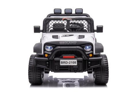 Autko terenowe Geoland Power dla 2 dzieci Biały + Pilot + Silniki 2x200W + Bagażnik + Radio MP3 + LED Autko terenowe Geoland Power dla 2 dzieci Biały + Pilot + Silniki 2x200W + Bagażnik + Radio MP3 + LED
