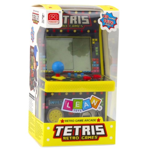 LEAN Toys Mini Automat Do Gry Tetris Retro 49 Gier 1676 Poziomów Żółty LEAN Toys Mini Automat Do Gry Tetris Retro 49 Gier 1676 Poziomów Żółty