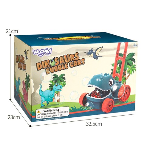 WOOPIE Kosiarka Ogrodowa Dino na Bańki Mydlane Dinozaur + Płyn WOOPIE Kosiarka Ogrodowa Dino na Bańki Mydlane Dinozaur + Płyn