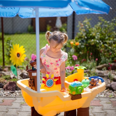 WOOPIE Stolik Wodny Piracka Łódź Armatka Wodna Bąbelki Parasol WOOPIE Stolik Wodny Piracka Łódź Armatka Wodna Bąbelki Parasol