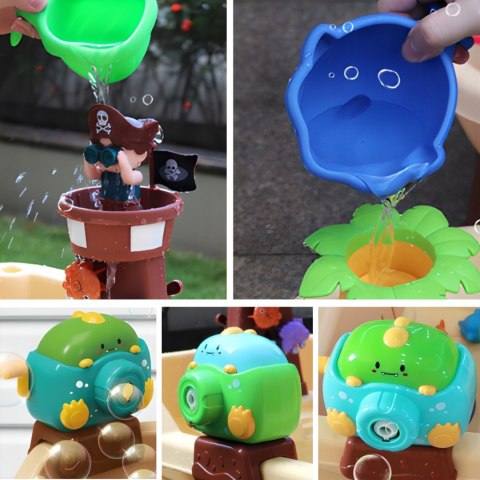 WOOPIE Stolik Wodny Piracka Łódź Armatka Wodna Bąbelki Parasol WOOPIE Stolik Wodny Piracka Łódź Armatka Wodna Bąbelki Parasol