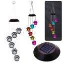 LEAN Lampki Solarne Ogrodowe LED Dzwonki Psie Łapy Kolorowe 70cm LEAN Lampki Solarne Ogrodowe LED Dzwonki Psie Łapy Kolorowe 70cm