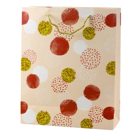 LEAN Torba Prezentowa Wzór Złote Kropki Pastelowa 32 × 26 × 10 cm LEAN Torba Prezentowa Wzór Złote Kropki Pastelowa 32 × 26 × 10 cm