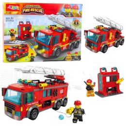 LEAN Toys Klocki Konstrukcyjne Wóz Straży Pożarnej Z Drabiną 275 el.