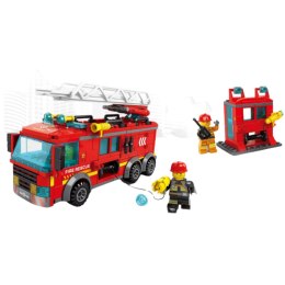 LEAN Toys Klocki Konstrukcyjne Wóz Straży Pożarnej Z Drabiną 275 el.