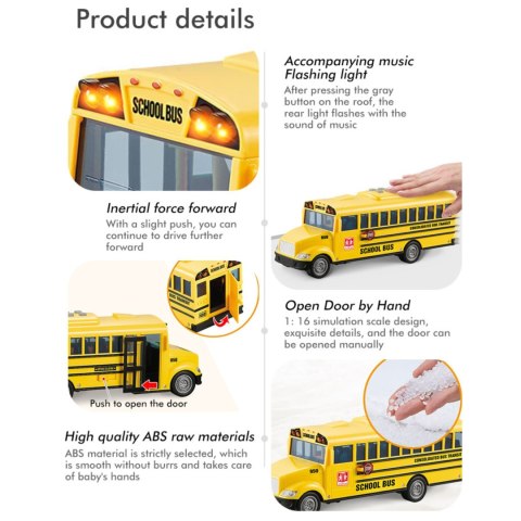 WOOPIE Autobus Szkolny Interaktywny Elektryczny 1:20 WOOPIE Autobus Szkolny Interaktywny Elektryczny 1:20