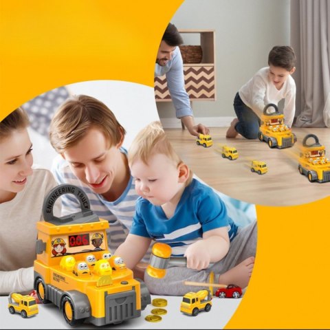 WOOPIE Gra Zręcznościowa Uderz Młotkiem Wbijak Plac Budowy z Akcesoriami WOOPIE Gra Zręcznościowa Uderz Młotkiem Wbijak Plac Budowy z Akcesoriami