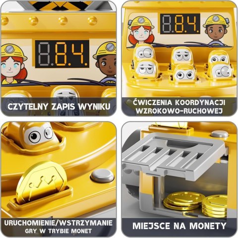 WOOPIE Gra Zręcznościowa Uderz Młotkiem Wbijak Plac Budowy z Akcesoriami WOOPIE Gra Zręcznościowa Uderz Młotkiem Wbijak Plac Budowy z Akcesoriami