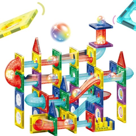 WOOPIE Klocki Magnetyczne Konstrukcyjne 3D Zestaw Edukacyjny Tor Kulkowy 105el. WOOPIE Klocki Magnetyczne Konstrukcyjne 3D Zestaw Edukacyjny Tor Kulkowy 105el.