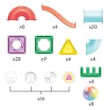 WOOPIE Klocki Magnetyczne Konstrukcyjne 3D Zestaw Edukacyjny Tor Kulkowy 105el.