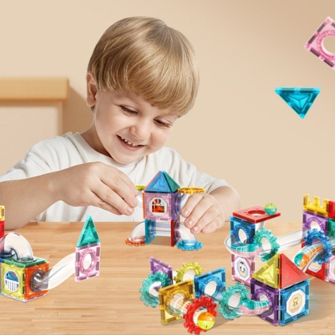 WOOPIE Klocki Magnetyczne Konstrukcyjne 3D Zestaw Edukacyjny Tor Kulkowy 126el.el. WOOPIE Klocki Magnetyczne Konstrukcyjne 3D Zestaw Edukacyjny Tor Kulkowy 126el.el.