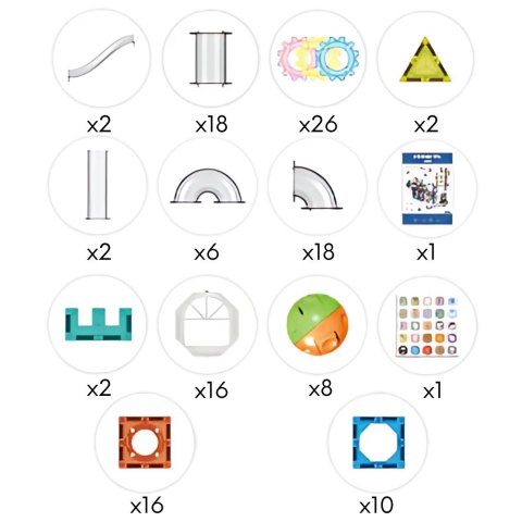 WOOPIE Klocki Magnetyczne Konstrukcyjne 3D Zestaw Edukacyjny Tor Kulkowy 126el.el. WOOPIE Klocki Magnetyczne Konstrukcyjne 3D Zestaw Edukacyjny Tor Kulkowy 126el.el.