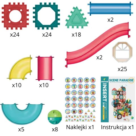 WOOPIE Klocki Magnetyczne Konstrukcyjne 3D Zestaw Edukacyjny Tor Kulkowy 128el. WOOPIE Klocki Magnetyczne Konstrukcyjne 3D Zestaw Edukacyjny Tor Kulkowy 128el.