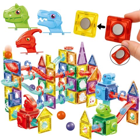 WOOPIE Klocki Magnetyczne Konstrukcyjne 3D Zestaw Edukacyjny Tor Kulkowy 170el. WOOPIE Klocki Magnetyczne Konstrukcyjne 3D Zestaw Edukacyjny Tor Kulkowy 170el.