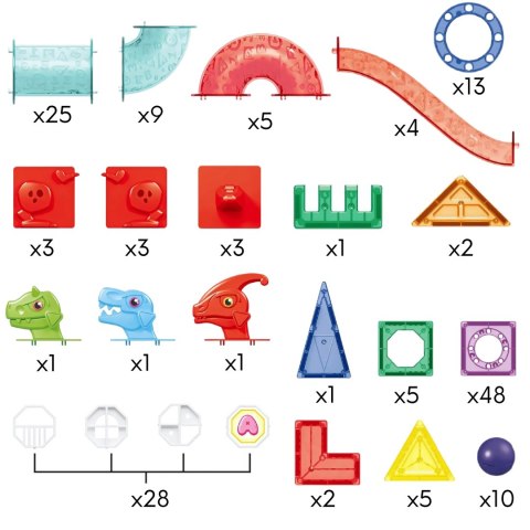 WOOPIE Klocki Magnetyczne Konstrukcyjne 3D Zestaw Edukacyjny Tor Kulkowy 170el. WOOPIE Klocki Magnetyczne Konstrukcyjne 3D Zestaw Edukacyjny Tor Kulkowy 170el.