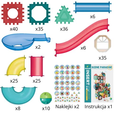 WOOPIE Klocki Magnetyczne Konstrukcyjne 3D Zestaw Edukacyjny Tor Kulkowy 228el. WOOPIE Klocki Magnetyczne Konstrukcyjne 3D Zestaw Edukacyjny Tor Kulkowy 228el.