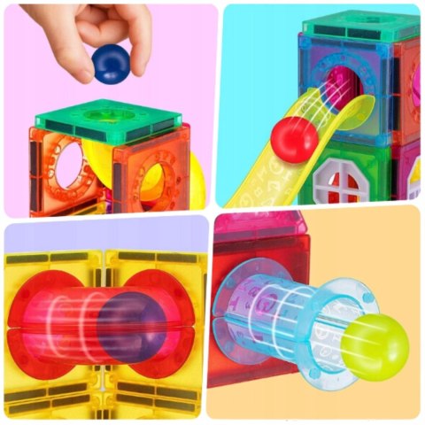 WOOPIE Klocki Magnetyczne Konstrukcyjne 3D Zestaw Edukacyjny Tor Kulkowy 42 el. WOOPIE Klocki Magnetyczne Konstrukcyjne 3D Zestaw Edukacyjny Tor Kulkowy 42 el.