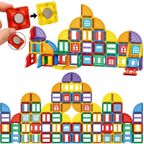 WOOPIE Klocki Magnetyczne Konstrukcyjne 3D Zestaw Edukacyjny Zamek 100el. WOOPIE Klocki Magnetyczne Konstrukcyjne 3D Zestaw Edukacyjny Zamek 100el.