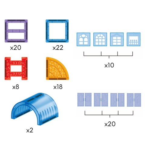WOOPIE Klocki Magnetyczne Konstrukcyjne 3D Zestaw Edukacyjny Zamek 100el. WOOPIE Klocki Magnetyczne Konstrukcyjne 3D Zestaw Edukacyjny Zamek 100el.
