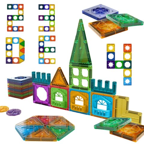 WOOPIE Klocki Magnetyczne Konstrukcyjne 3D Zestaw Edukacyjny Zamek 30el. WOOPIE Klocki Magnetyczne Konstrukcyjne 3D Zestaw Edukacyjny Zamek 30el.