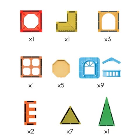 WOOPIE Klocki Magnetyczne Konstrukcyjne 3D Zestaw Edukacyjny Zamek 30el. WOOPIE Klocki Magnetyczne Konstrukcyjne 3D Zestaw Edukacyjny Zamek 30el.