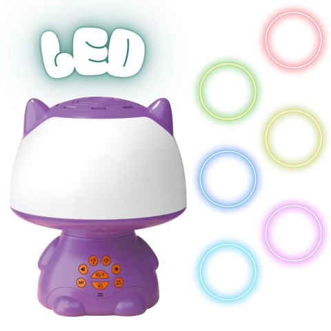 WOOPIE Multifunkcyjna Lampka RGB Głośnik Bluetooth Karaoke Modulator Głosu Karta SD AUX Fioletowa WOOPIE Multifunkcyjna Lampka RGB Głośnik Bluetooth Karaoke Modulator Głosu Karta SD AUX Fioletowa
