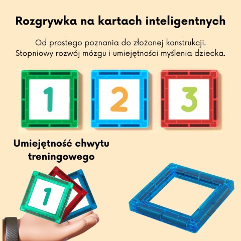 WOOPIE Przestrzenne Klocki Magnetyczne Nauka Liczb 70 Elementów WOOPIE Przestrzenne Klocki Magnetyczne Nauka Liczb 70 Elementów