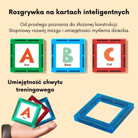 WOOPIE Przestrzenne Klocki Magnetyczne Nauka Liter 70 Elementów WOOPIE Przestrzenne Klocki Magnetyczne Nauka Liter 70 Elementów