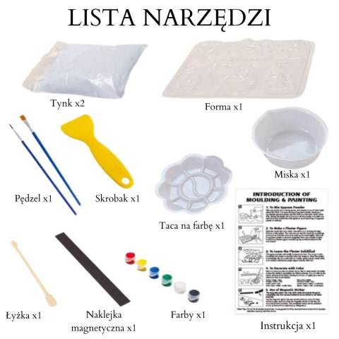 WOOPIE Zestaw Kreatywny z Farbami DIY Zrób Odlewy Gipsowe Figurki i Pomaluj - Zestaw Jednorożce WOOPIE Zestaw Kreatywny z Farbami DIY Zrób Odlewy Gipsowe Figurki i Pomaluj - Zestaw Jednorożce