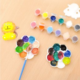 WOOPIE Zestaw Kreatywny z Farbami DIY Zrób Odlewy Gipsowe Figurki i Pomaluj - Zestaw Zwierzątka