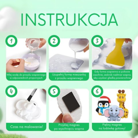 WOOPIE Zestaw Kreatywny z Farbami DIY Zrób Odlewy Gipsowe Figurki i Pomaluj - Zestaw Zwierzątka WOOPIE Zestaw Kreatywny z Farbami DIY Zrób Odlewy Gipsowe Figurki i Pomaluj - Zestaw Zwierzątka