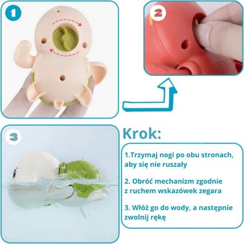 Woopie Żółw Żółwik Pływający Nakręcany Zabawka Do Kąpieli Niebieski Woopie Żółw Żółwik Pływający Nakręcany Zabawka Do Kąpieli Niebieski