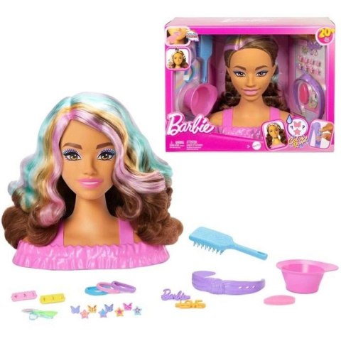 Barbie Głowa do stylizacji z brązowymi włosami Barbie Głowa do stylizacji z brązowymi włosami