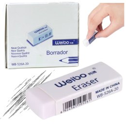 LEAN Gumka Do Mazania Biała Szkolna Biurowa WB-526A -20 6cm