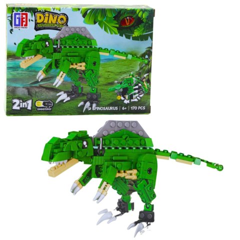 LEAN TOYS Klocki Konstrukcyjne Zestaw Dinozaur Robot 2w1 153-179 el. Mix LEAN TOYS Klocki Konstrukcyjne Zestaw Dinozaur Robot 2w1 153-179 el. Mix