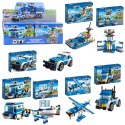 LEAN Toys Klocki Konstrukcyjne Policja Helikopter Pojazdy Budynki 98-118 el. Mix