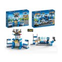 LEAN Toys Klocki Konstrukcyjne Policja Helikopter Pojazdy Budynki 98-118 el. Mix