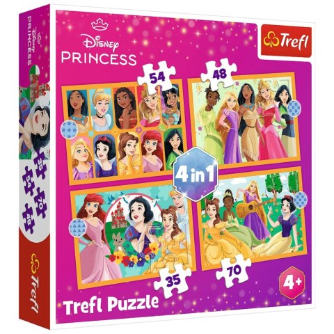 Trefl Puzzle Puzzle - 4w1 Bajkowe historie - Disney Princess Trefl 34651