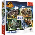 Trefl Puzzle Puzzle - 4w1 - Groźne dinozaury - Universal Jurassic World Trefl 34607 Trefl Puzzle Puzzle - 4w1 - Groźne dinozaury - Universal Jurassic World Trefl 34607
