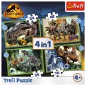 Trefl Puzzle Puzzle - 4w1 - Groźne dinozaury - Universal Jurassic World Trefl 34607 Trefl Puzzle Puzzle - 4w1 - Groźne dinozaury - Universal Jurassic World Trefl 34607