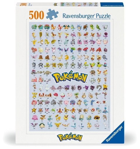 Puzzle 500 2D: Pokemon Postacie Puzzle 500 2D: Pokemon Postacie