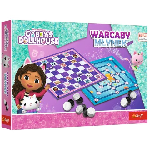 Trefl Gry Gra Warcaby I Młynek Gabby's Dollhouse Trefl 02800
