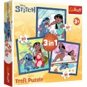 Trefl Puzzle Puzzla 3w1 - Czas ze Stitchem Lilo and Stitch Trefl 34896