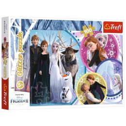 Trefl Puzzle Puzzle - 100 Glitter - W blasku miłości - Disney Frozen 2 Trefl 14817