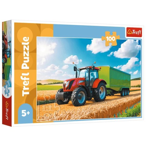 Trefl Puzzle Puzzle 100 - Maszyny rolnicze - traktor z przyczepą Trefl 16494 Trefl Puzzle Puzzle 100 - Maszyny rolnicze - traktor z przyczepą Trefl 16494