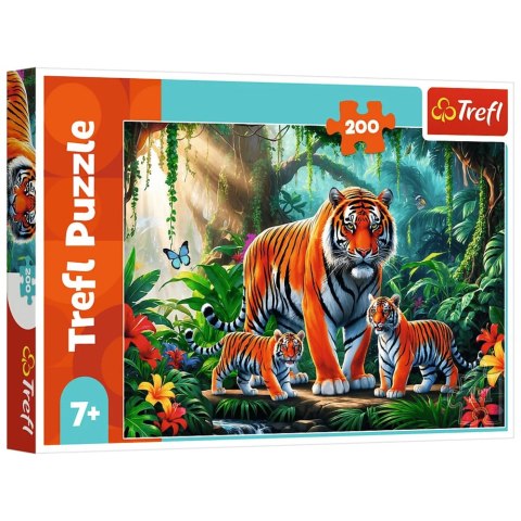 Trefl Puzzle Puzzle 200 - Tygrysie zwyczaje Trefl 13330 Trefl Puzzle Puzzle 200 - Tygrysie zwyczaje Trefl 13330