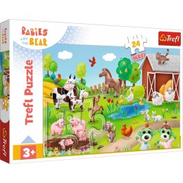 Trefl Puzzle Puzzle 24 maxi Bobaski i Zwierzęta Trefl 14372
