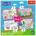 Trefl Puzzle Puzzle 4w1 (12,15,20,24) - Peppa uwielbia przygody Trefl 34672